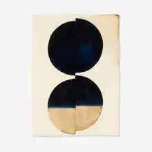 Nathlie Provosty, Council; Untitled (15-13), 2015, gouache and walnut ink on paper