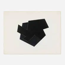 James Reineking, Untitled, 1975, graphite and paper collage on paper