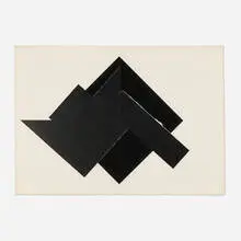 James Reineking, Untitled, 1975, graphite and paper collage on paper