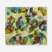 Vita Petersen, Abstract Composition, 2003, oil stick, pastel and paint on paper