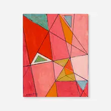 Rolph Scarlett, Red and Pink Abstract, gouache, graphite and ink on paper