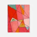Rolph Scarlett, Red and Pink Abstract, gouache, graphite and ink on paper