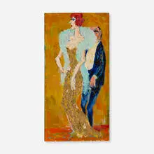 Untitled by Harry Sternberg, oil and gold leaf on board, sold Dec 2023