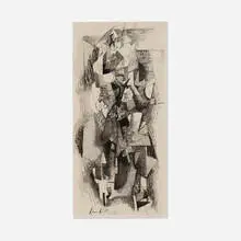 Leon Kelly, Cubist Drawing, c. 1922, ink on paper