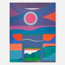 Erle Loran, Bay Sun, 1965, Liquitex on canvas