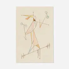 José Mijares, Equilibrista XII, 1964, ink and colored pencil on paper