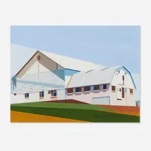 Edmund Lewandowski, Amish Farmscape G#7, 1984, gouache on paper