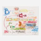 Larry Rivers and Kenneth Koch, This is Your Alphabet, 2002, mixed media on paper