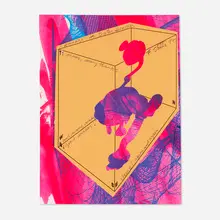 Untitled by Frank Stella, 1997, screenprint in colors with collage, sold Dec 2023