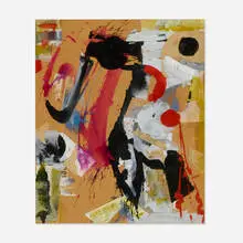Untitled by Sam Middleton, 1961, mixed media collage on paper, sold Dec 2023