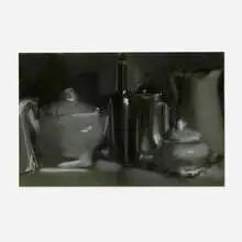 Meir Appelfeld, Bottles and Jugs, 2004, charcoal and conté crayon on paper