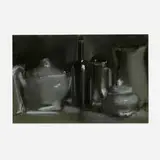 Meir Appelfeld, Bottles and Jugs, 2004, charcoal and conté crayon on paper