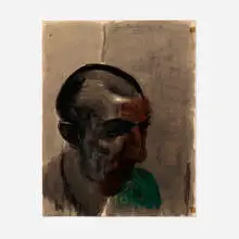Jan Rauchwerger, Portrait of the Artist Pichhadze, 1989, watercolor and gouache on paper