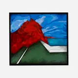 Sonia Gechtoff, Between Devon and Cornwall, 1987, oil and graphite on paper
