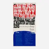 king’s dream by Corita Kent, 1969, screenprint in colors, sold Dec 2023