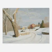 Alexander Farnham, The Road to Frenchtown, oil on canvas