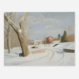 Alexander Farnham, The Road to Frenchtown, oil on canvas