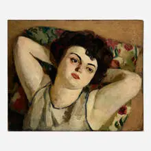 Harry Zitter, Woman Relaxing, oil on canvas