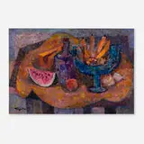 Romeo Tabuena, Still Life with Watermelon, 1965, acrylic on board