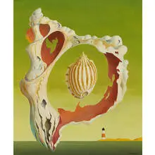 John Sharp, Surrealist Landscape — Nantucket Lighthouse with Shells