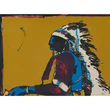 Fritz Scholder, Indian with Pistol, 1978