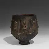 Edwin and Mary Scheier, large vase with figural decoration
