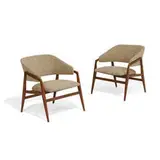 attribution Gio Ponti, lounge chairs, pair, Italy