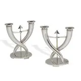 Flèche (Arrow) candlesticks, pair by Gio Ponti, sold May 2021