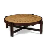 Roger Capron, coffee table with leaf decorations