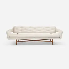 sofa, model 6133 by Edward Wormley, 1961, upholstery, walnut, sold Jul 2018