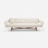Edward Wormley, sofa, model 6133, 1961, upholstery, walnut