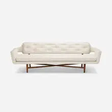 sofa, model 6133 by Edward Wormley, 1961, upholstery, walnut, sold Jul 2018