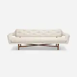 Edward Wormley, sofa, model 6133, 1961, upholstery, walnut