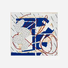 Trudy Benson, Blue Cut-Out, 2014, acrylic, enamel and oil on canvas