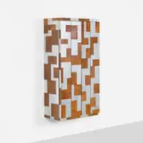 wall-mounted Cityscape cabinet from the PE 400 series by Paul Evans, c. 1975, walnut burl, chrome-plated steel, sold Jul 2018