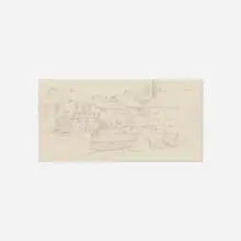 Stuart Davis, Drying Sheds, 1917, pencil on paper