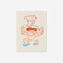 Jello Joel by Karl Wirsum, 1989, color lithograph on Arches paper, sold Jul 2018