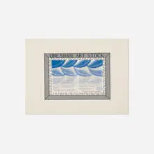 Roger Brown, One Share Art Stock, 1989, color lithograph on Arches paper
