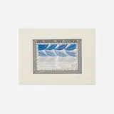 Roger Brown, One Share Art Stock, 1989, color lithograph on Arches paper