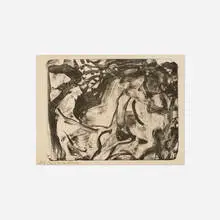 Untitled by Willem de Kooning, c. 1970, lithograph on paper, sold Jul 2018