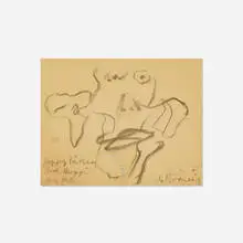 Untitled by Willem de Kooning, 1972, charcoal and pigments on paper, sold Jul 2018