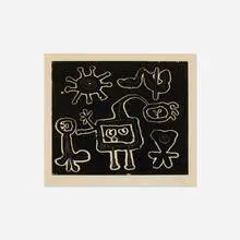 Plate II from Série I by Joan Miró, 1953, aquatint and etching on Rives paper, sold Jul 2018