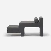 Omnibus chaise lounge by Vladimir Kagan, c. 1970, upholstery, acrylic, sold Jul 2018