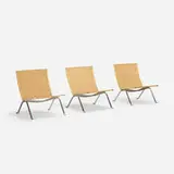 Poul Kjærholm, PK 22 lounge chairs, set of three