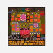 Margo Hoff, 2 A.M., 1974, mixed media on canvas
