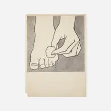 Foot Medication poster by Roy Lichtenstein, 1963, offset lithograph on paper, sold Jul 2018
