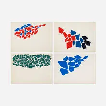 Robert Goodnough, Untitled (four works from the One Two Three portfolio), 1968, screenprint on paper