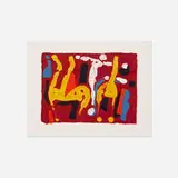 Plate V from Chevaux et Cavaliers by Marino Marini, 1972, lithograph on Arches paper, sold Jul 2018