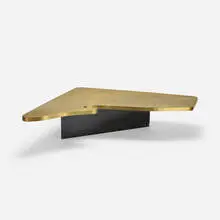 Lova Creation, custom coffee table, 1985, etched brass, granite