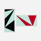 Olle Bærtling, Untitled (two works from The Angles of Baertling - Open Form, Infinite Space portfolio), screenprint on paper